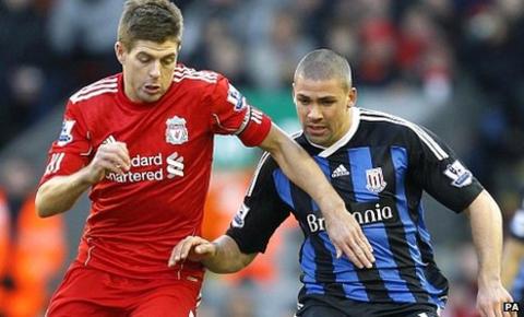 Steven Gerrard and Jonathan Walters
