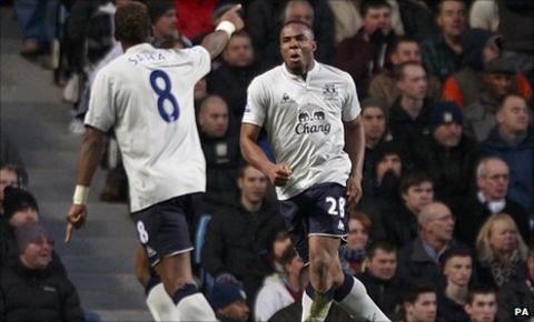 Louis Saha and Victor Anichebe