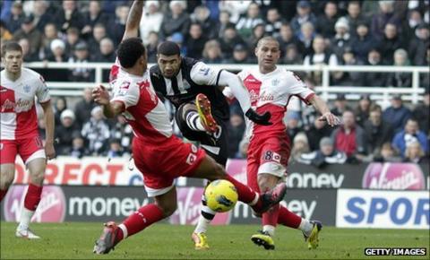 Leon Best's curling strike puts Newcastle ahead