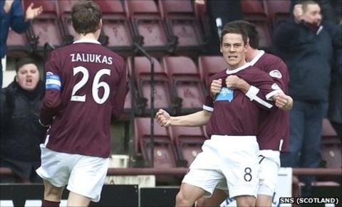Hearts midfielder Ian Black