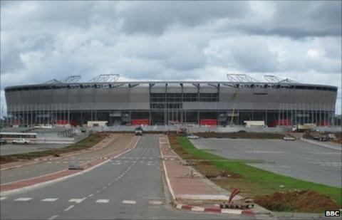 The stadium in Bata