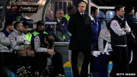 Mark Hughes is unimpressed as his team struggle to beat MK Dons