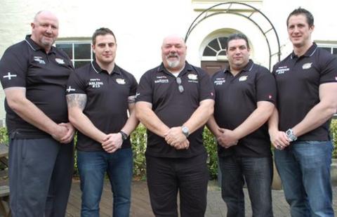 Brian Smallworth (centre) and his four new players for the 2012 season