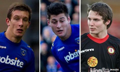 Jason Pearce, Joel Ward and Nick Powell