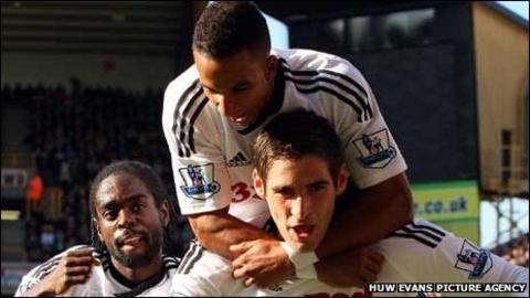 Nathan Dyer, Scott Sinclair and Danny Graham