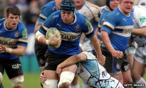 Bek Skirving on the charge for Bath
