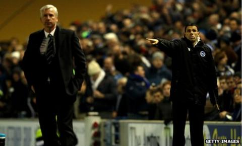 Alan Pardew and Gus Poyet