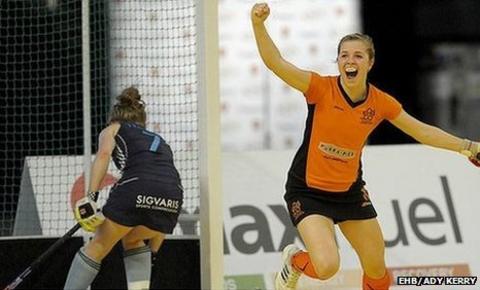 Lauren Turner celebrates her winning goal