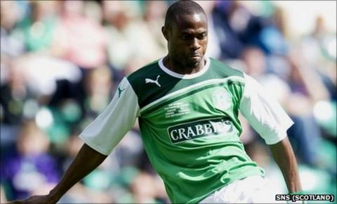 Hibernian striker Akpo Sodje