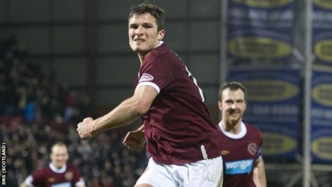 Sutton has scored three goals this season for Hearts
