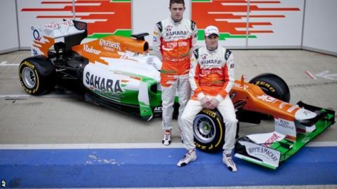 Paul di Resta and Nico Hulkenberg