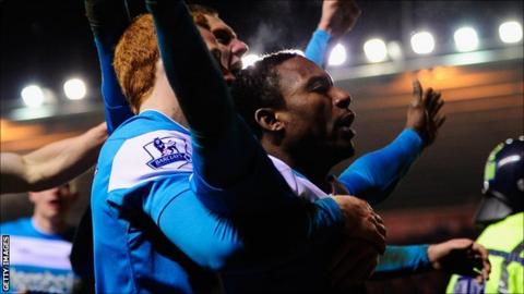 Stephane Sessegnon celebrates the Sunderland winner