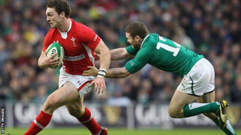 George North in action against Ireland