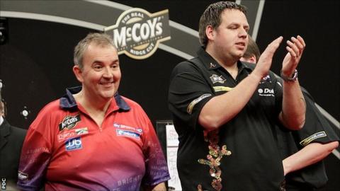 Phil Taylor and Adrian Lewis