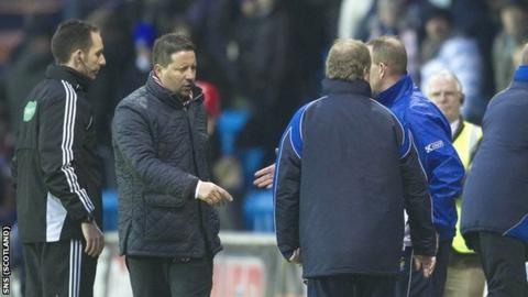 Paulo Sergio would not shake hands with Kenny Shiels before or after the game