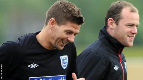 Steven Gerrard and Wayne Rooney