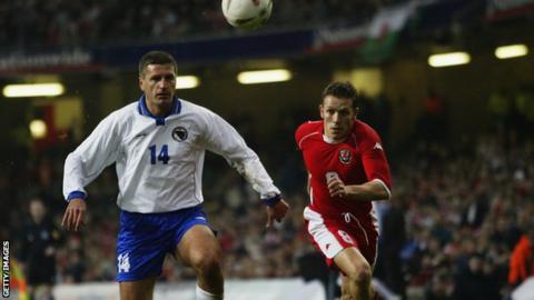 Wales drew 2-2 against Bosnia-Herzegovina in 2003