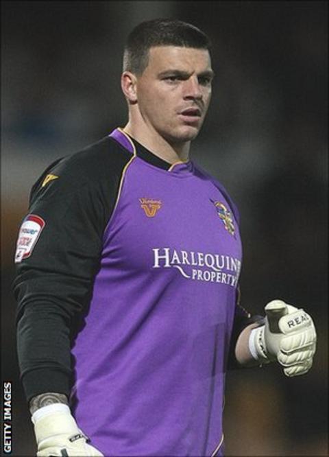 Port Vale goalkeeper Stuart Tomlinson