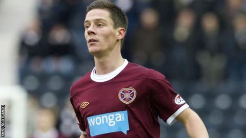Hearts midfielder Ian Black