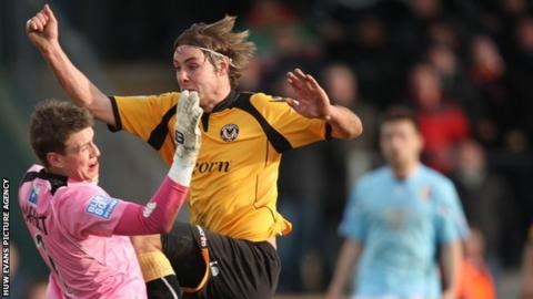 Sam Foley scores for Newport