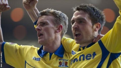 Dean Shiels celebrates his winning goal