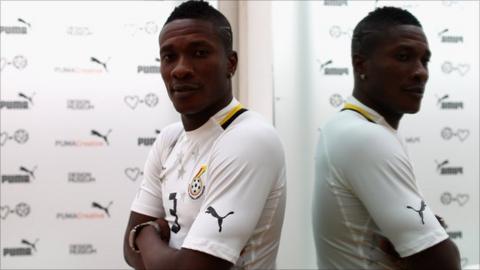 Ghana striker Asamoah Gyan