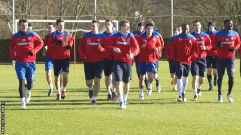 Rangers train at Murray Park on Friday