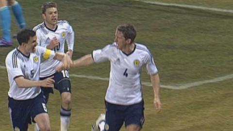 Scotland players celebrating