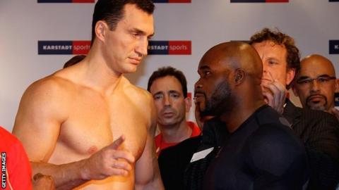 Wladimir Klitschko and Jean-Marc Mormeck