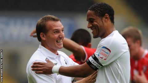 Brendan Rodgers and Ashley Williams