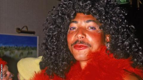 Former England seamer Phil DeFreitas, dressed as Diana Ross
