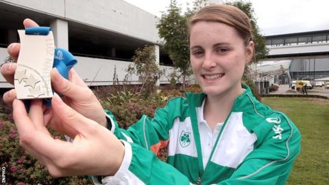 Ciara Mageean with her silver medal won at last year's European Junior Championships