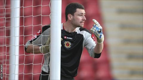 Crewe Alexandra goalkeeper Steve Phillips