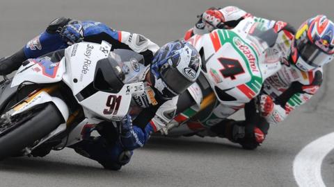 World Superbike action at Donington Park in 2011