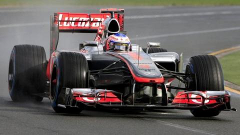 Jenson Button in his McLaren in Melbourne