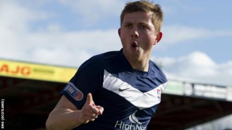 Ross County skipper Richard Brittain converted a first-half penalty