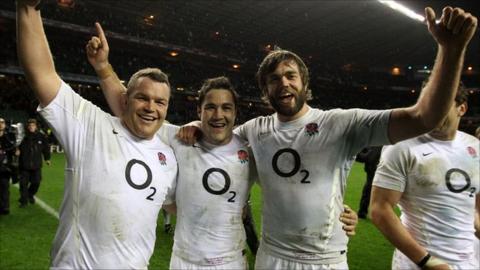 England celebrate victory