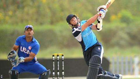 Jan Stander hits a 6 against USA