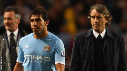 Roberto Mancini & Carlos Tevez