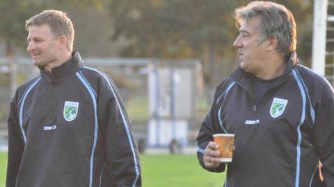 Tony Vance (left) and assistant Colin Fallaize