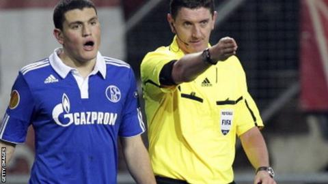 Thomson has refereed top matches in the Champions League and Europa League