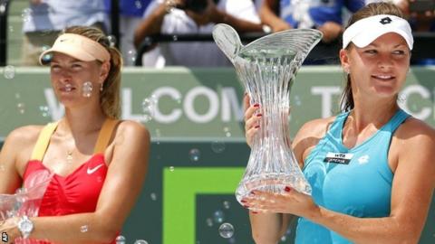 Maria Sharapova and Agnieszka Radwanska