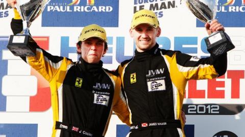 James Walker (right) and Jonny Cocker celebrate victory