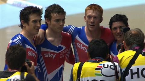 Team GB's 4000m team pursuit quartet