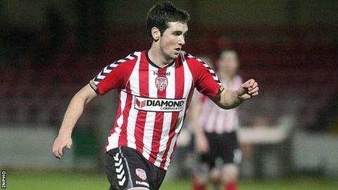 Patrick McEleney went close for Derry in the second half