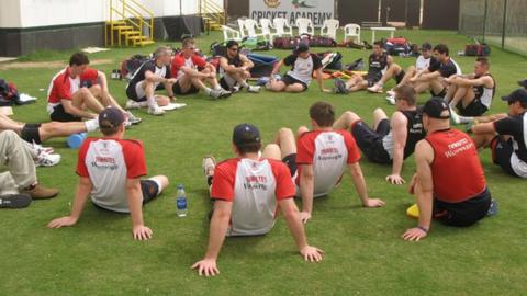 Lancashire team talk