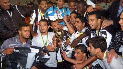 Tunisian side CS Sfaxien winning the Confederation Cup in 2008
