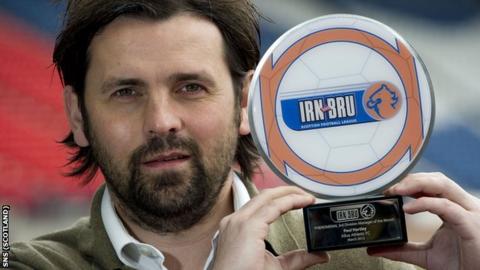 Alloa Athletic manager Paul Hartley won the Scottish Third Division manager of the month award for March