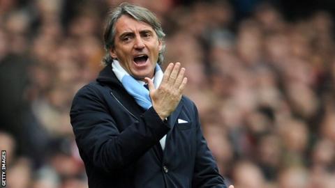 Manchester City manager Roberto Mancini