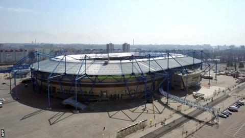 Metalist Stadium in Kharkiv, which is one of four Ukrainian cities hosting matches at Euro 2012
